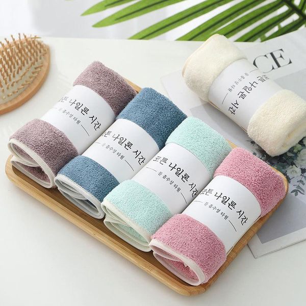 

towel convenient home towels solid color face coral velvet high density 30*60cm absorbent washrag durable household supply