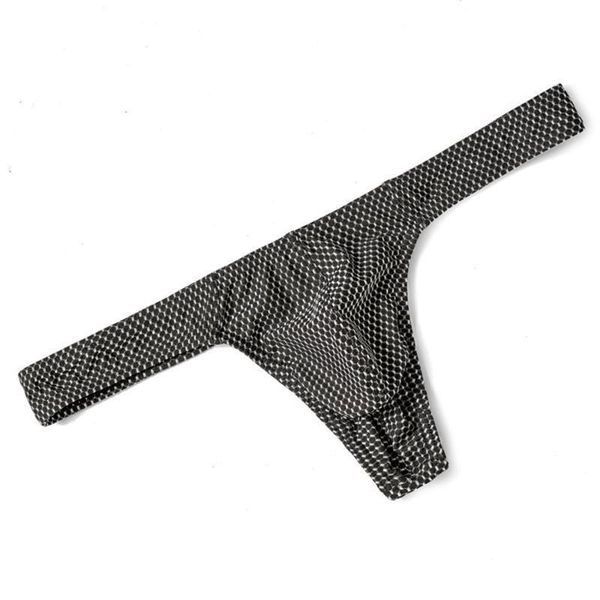 

men low waist mini bikini briefs ice silk breathable thong underpants, Black;white