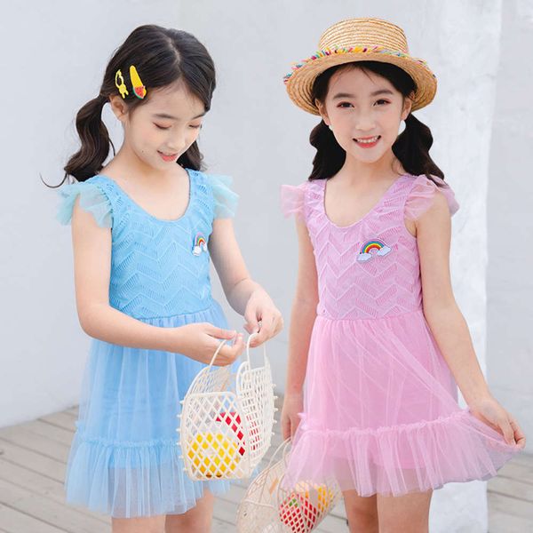 

children's swimsuit girl's gauze skirt 2-6 years old flat angle princess style fake nt526609, Blue