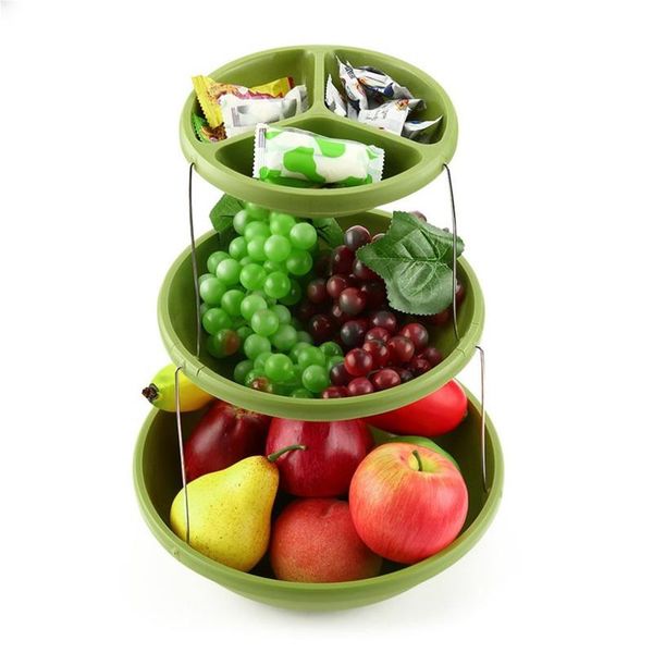 

kitchen storage & organization the three-tiered collapsible cake dessert snacks fruit party tray