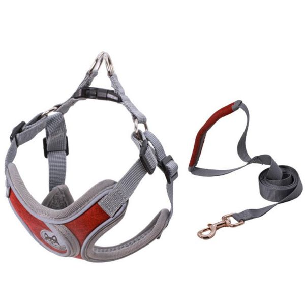 

dog collars & leashes pet supplies harness leash set vest x shape nylon mesh breathable retroreflective adjustable harnesses