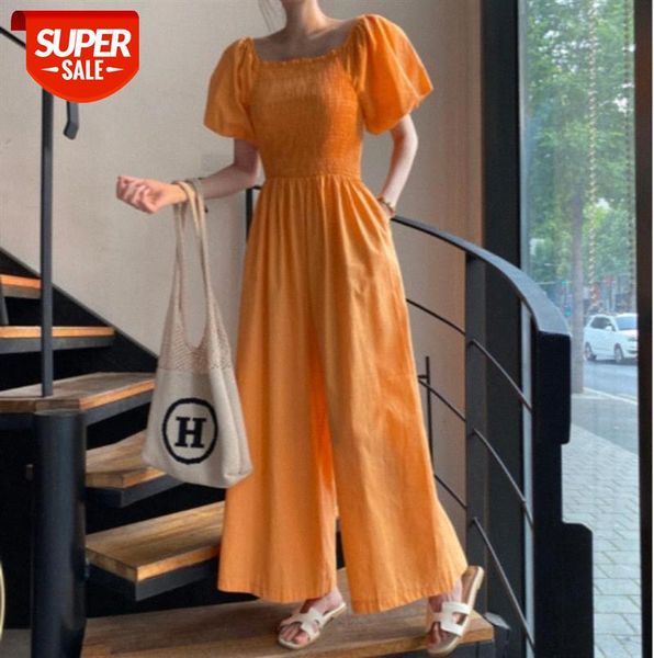 

ins tube one-neck casual puff sleeve jumpsuit #s22y, Black;gray