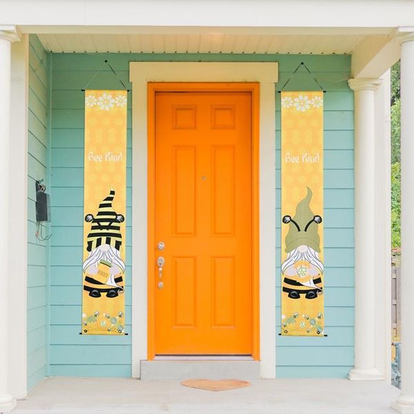 

wind chimes & hanging decor welcome bee happy porch banner spring swedish gnome front door sign decoration party accessories . decorative ob