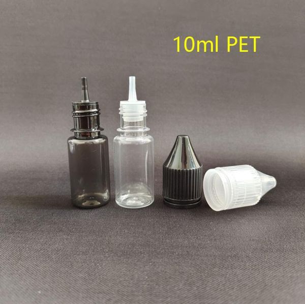 

others apparel 10ml e-cig e-liquid chubby gorilla plastic sharp spout vape juice dropper bottles pet transparent unicorn empty bottles with, Black;white