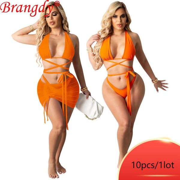 

women's swimwear bulk lots swimsuit women bikini set bathing suits woman 2021 items 3 piece womens b7020_1, White;black