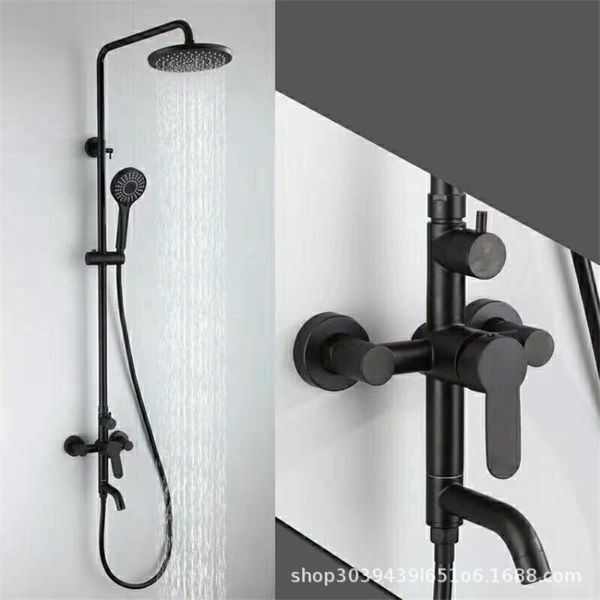 

black shower set stainless steel el engineering system bathroom accessories sets