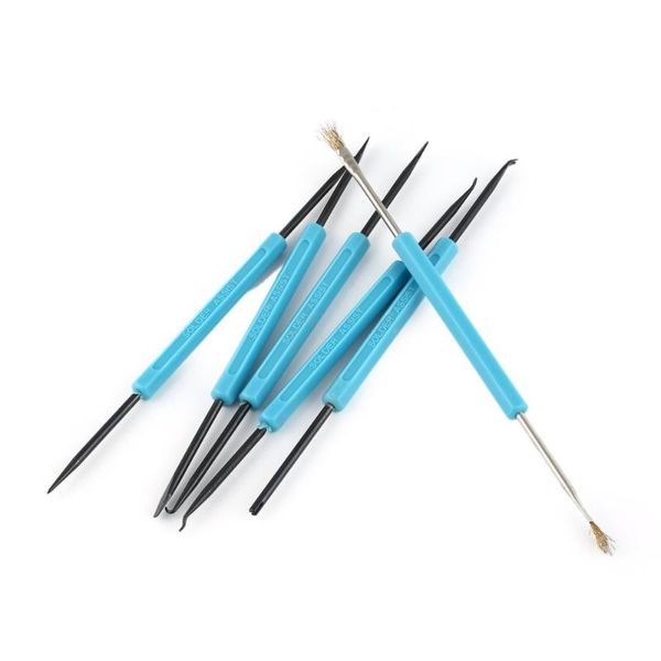 

hand & power tool accessories 6pcs welding solder soldering station iron electronic heat assist set knife fork reamer chip hold brush needle
