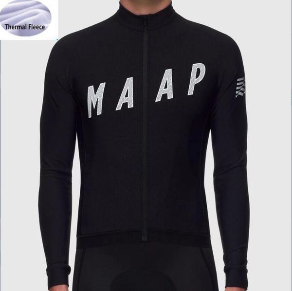

racing jackets 2022 pro team maap winter thermal fleece men long sleeve cycling jersey bicycle clothing outdoor bike ropa ciclismo, Black;red