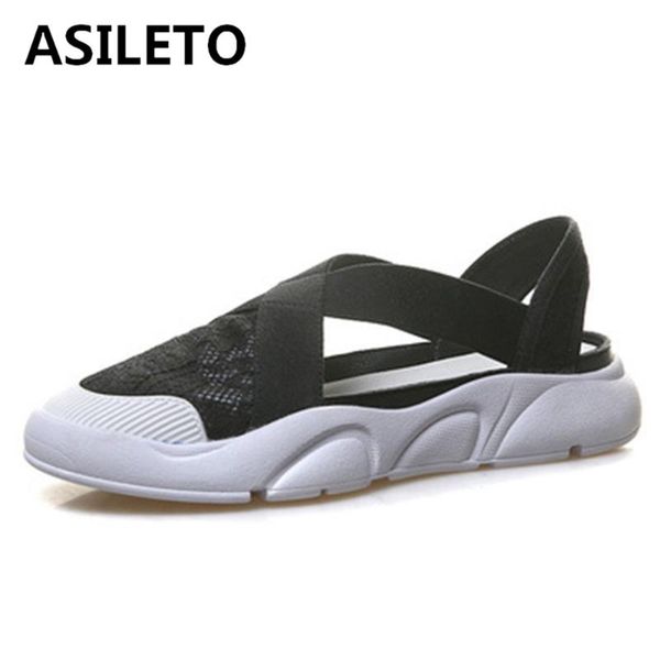 

sandals asileto 2021 summer lace cutout breathable soft light muffin espadrilles casual flat fisherman shoe girl women 42, Black