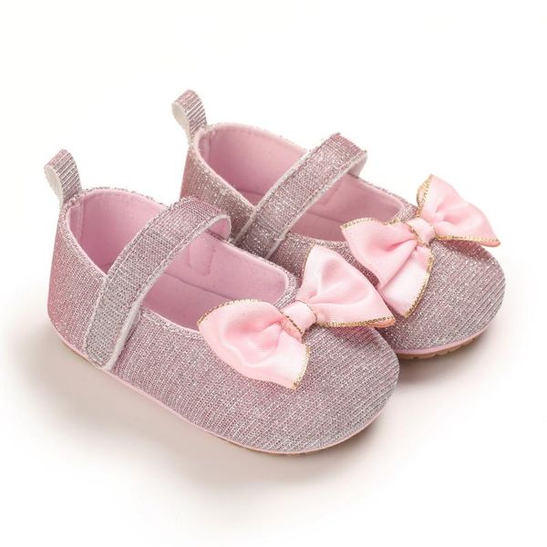 

athletic & outdoor born baby girls spring summer autumn flats glitter bowknot princess dress shoes no-slip first walkers 0-18months, Black