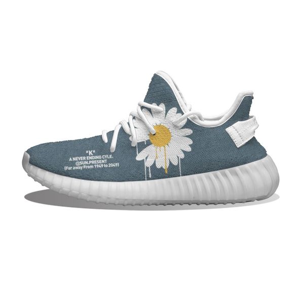

diy custom retro white daisy running shoes mh printed mens womens trainers outdoor sports sneakers