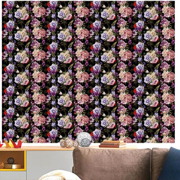 

bloomy flowers plants background wallpaper seamless waterproof wall decal home adornment for office el wallpapers