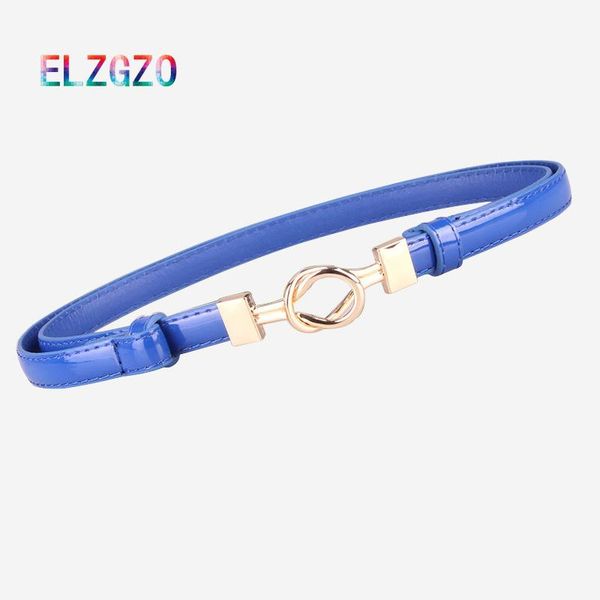 

belts elegzo for women fashion solid color belt female pu skirt thin waistband, Black;brown