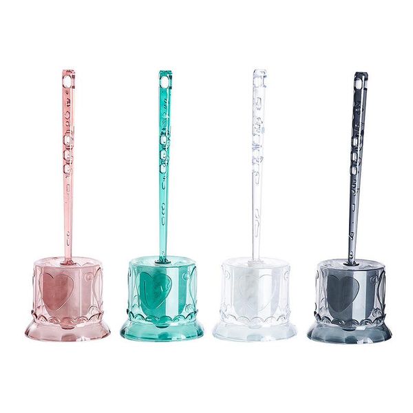 

creative crystal toilet brush kit with acrylic base pp soft bathroom cleaning tools household shower stain ball bath accessory set