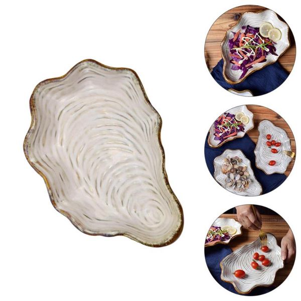 

dishes & plates 1 pc shell shape plate western fruit salad dish (coffee)