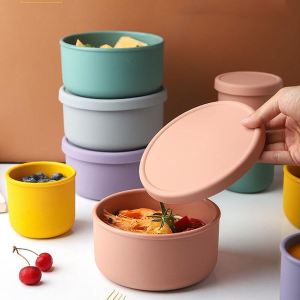 

storage bottles & jars silicone containers fridge bowl lunch box colorful eco-friendly bento fresh kitchen organizer