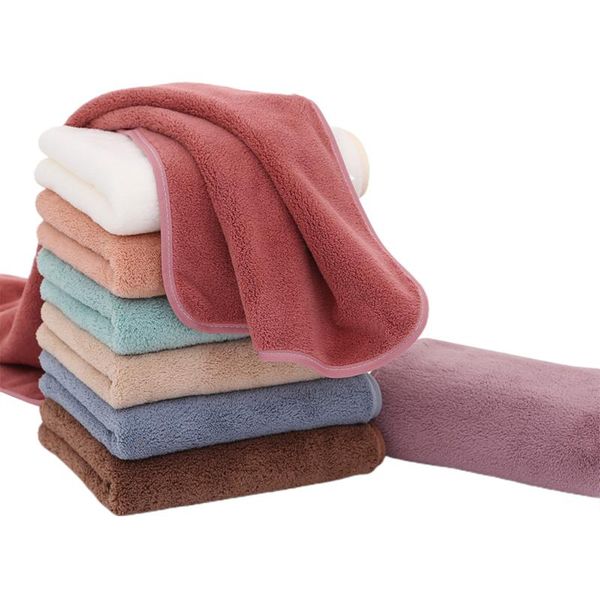 

towel high-density coral velvet solid color soft face thicken highly absorbent household