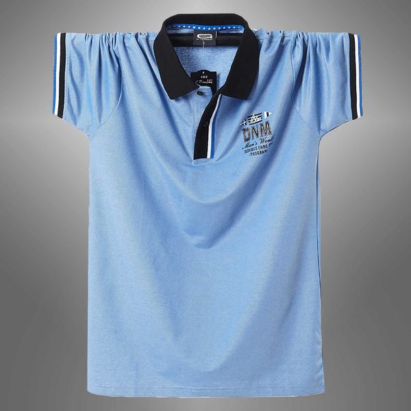 

men's polos mens side stripe solid polo shirts camisa men casual cotton shirt homme 5xl plus size business tees 23ox, White;black