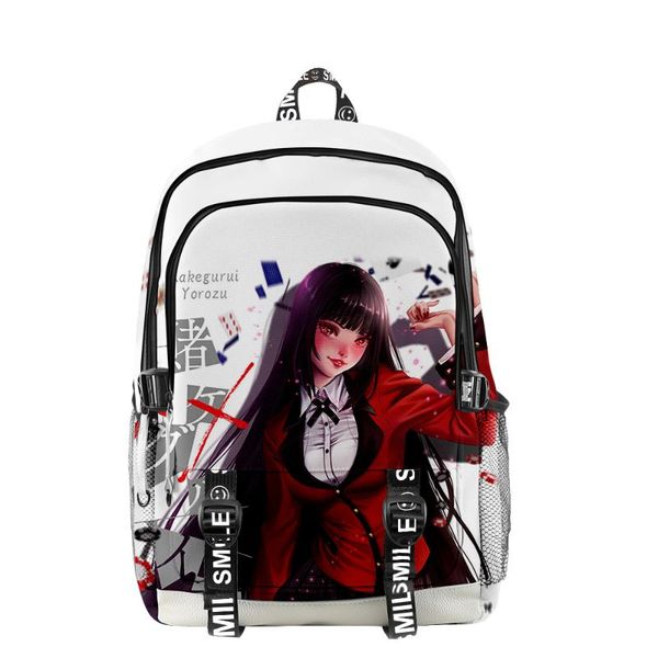 

backpack kakegurui yumeko meari saotome men women fabric oxford school bag fashion style teenager girl child travel
