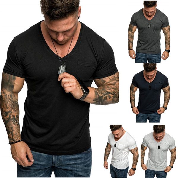

2021 mens designer tshirts v neck short sleeve casual fashion plus size mens summer t shirts, White;black