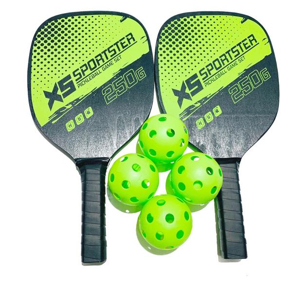 

table tennis raquets pickleball rackets set paddle of 2 and 4 pickleballs balls pickle-ball racquet w/balls sports accessory