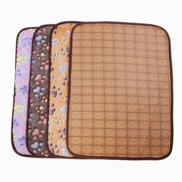 

pet dog cooling summer mats mat kennels double sides available foldable breathable bed for dogs & pens