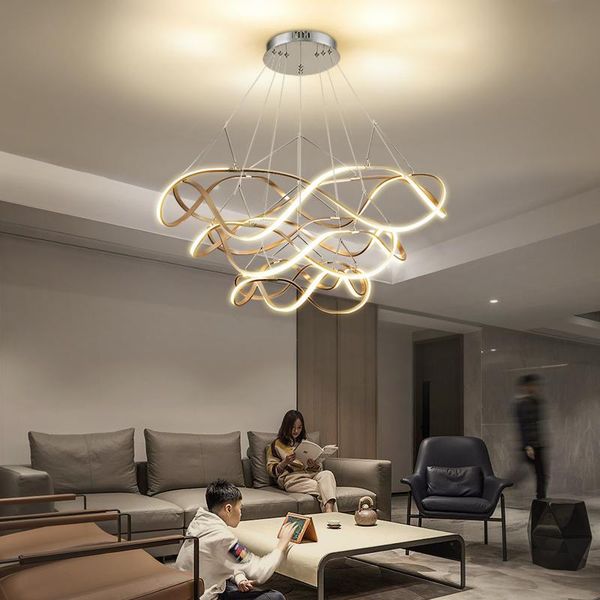 

lustres led ceiling chandelier light lamp for living room bedroom modern large lighting fixtures ac85-260v gold chandeliers