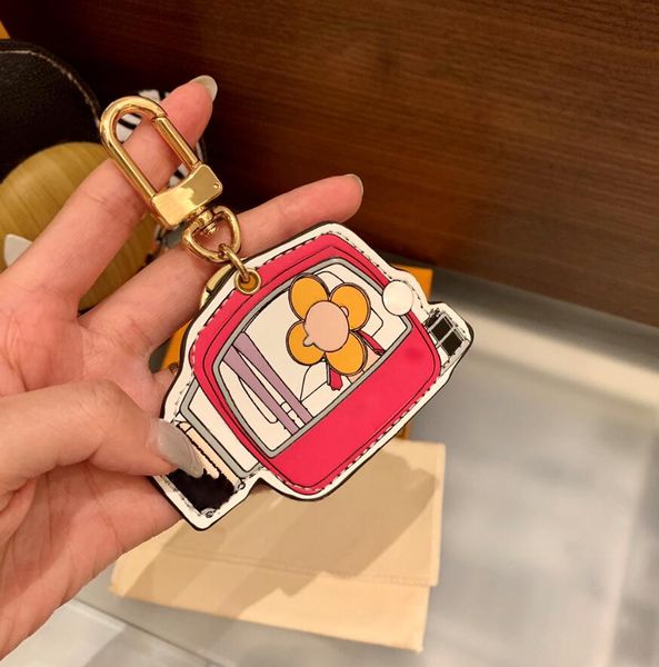 

cute cable car keychain accessories fashion pu key chain keychains buckle for men women with retail box ysk01, Silver