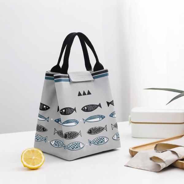 Borse portaoggetti Borsa per il pranzo portatile Scatola termica isolata Tote Cooler Bento Pouch Contenitore Cibo scolastico squisito