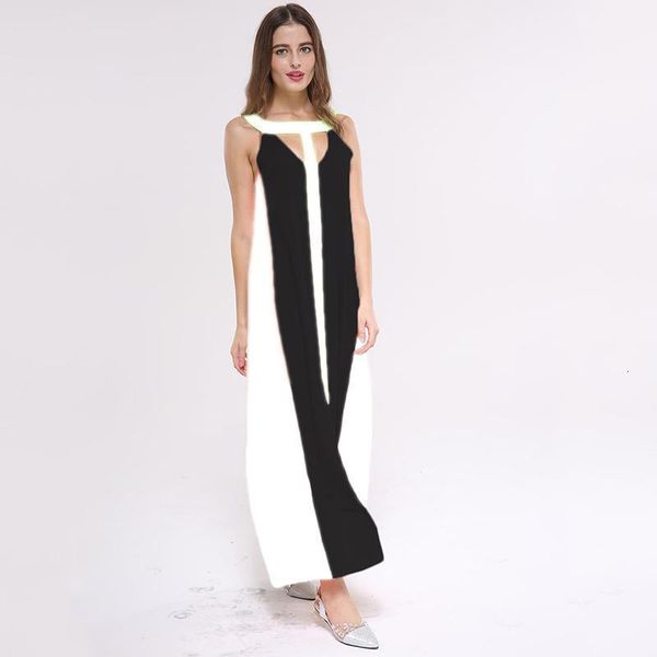 

casual women summer boho long maxi evening party dress beach dresses chiffon dress1 4s15, Black;gray