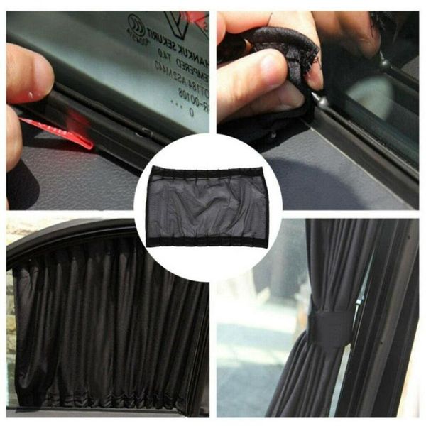 

car sunshade 2 pcs 50s anti-uv side window sunshades shade curtain auto rear windshield sun block for most of cars suv