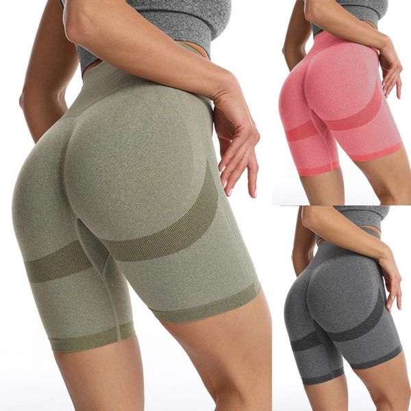 

yoga outfit slim fitness shorts high waist sport hip push up women soft running tummy control workout gym legging