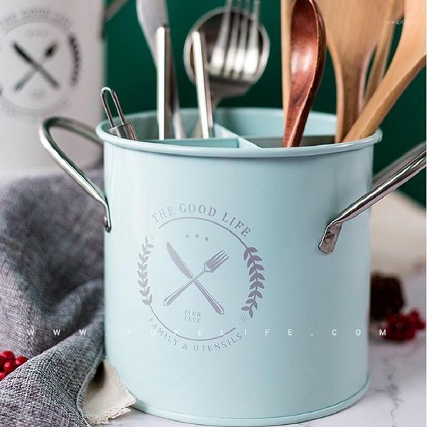 

storage bottles & jars 1pcs family utensils separate chopsticks barrel drain box partition bucket kitchen tool handle quality
