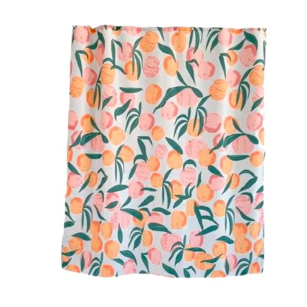 

shower curtain bathroom waterproof modern fresh fruit peach art decoration curtains