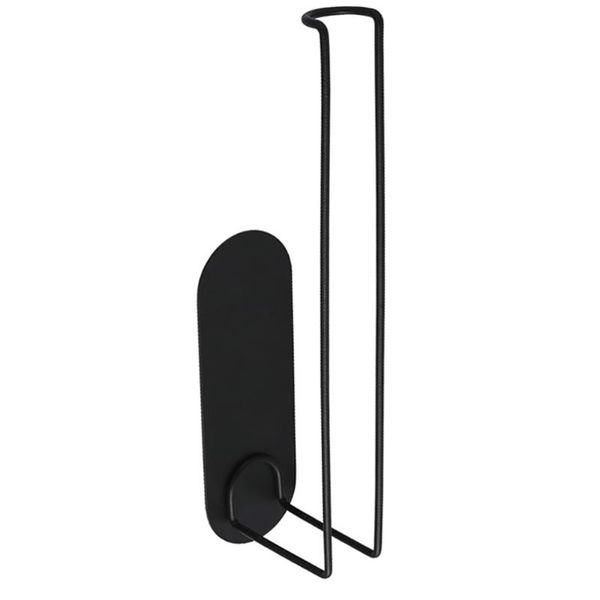 

toilet paper holders 1pc kitchen towel holder cling film rack punch roll (black)