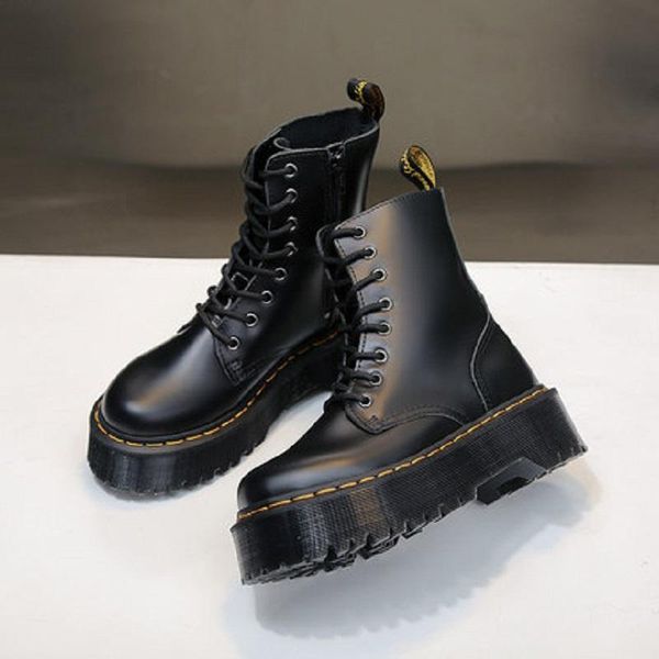 

women breathable style boots british wind thick sole ankle black autumn 2021