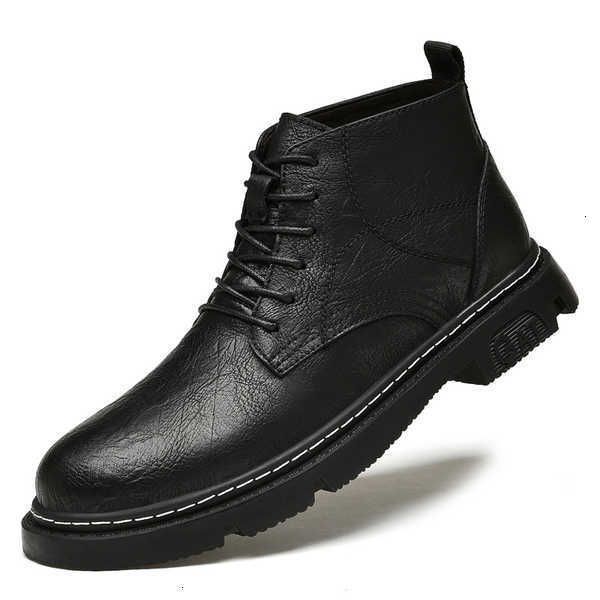 

tangzuo 8948 high leather shoes, , 38-44,, Black