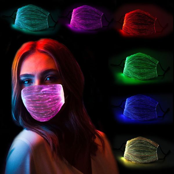 

halloween atmosphere luminous party colorful bar nightclub voice control led mask