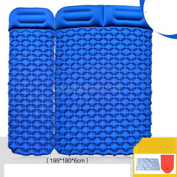 

outdoor pads air camping mats inflatable cushion moistureproof hiking picnic tent plaid pad home rest double sleeping bag mattress