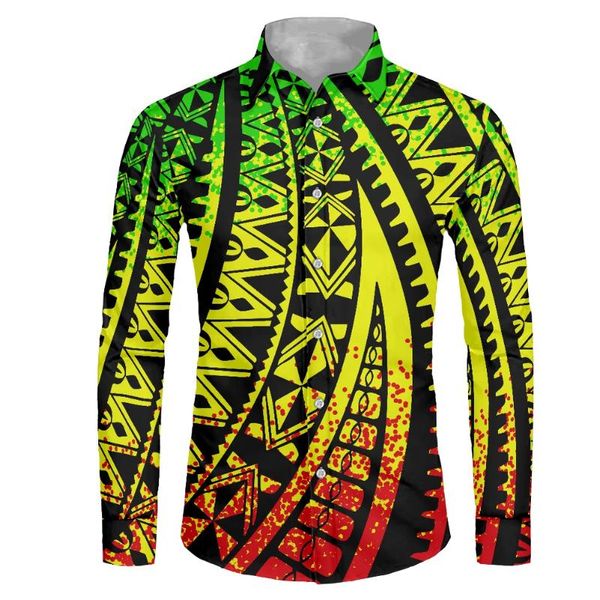 

men's casual shirts hawaii polynesian tribal printing clothing fashion printed shirt long sleeve shopping style men, White;black