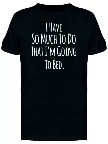 

sleepy procrastination men's tee -image by shutterstock, White;black