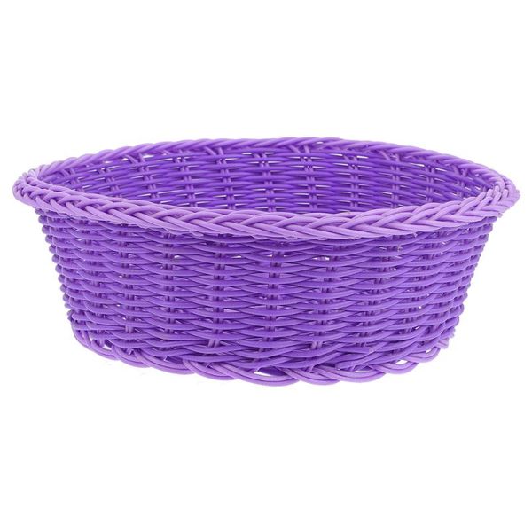 

storage baskets 1pc basket imitated rattan woven bread food container