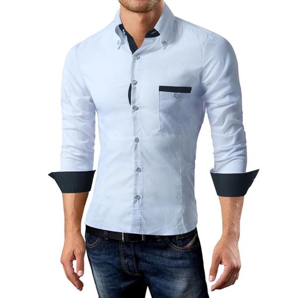

men's casual shirts 2021 long sleeve shirt c817, White;black