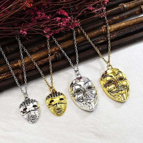 

pendant necklaces necklace fashion dominant mask fitness figure peandant sports wild jewelry gift, Silver