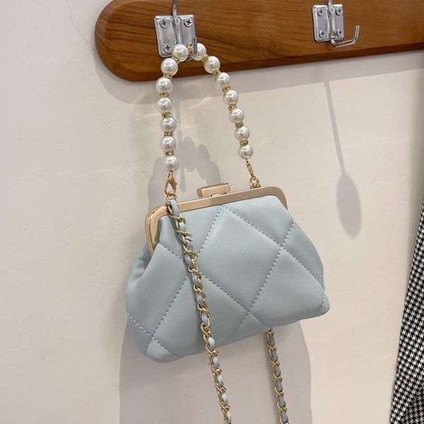 

evening bags fashion small crossbody bag women chain pu leather shoulder messenger handbag ins wild female shell clip street money pouch