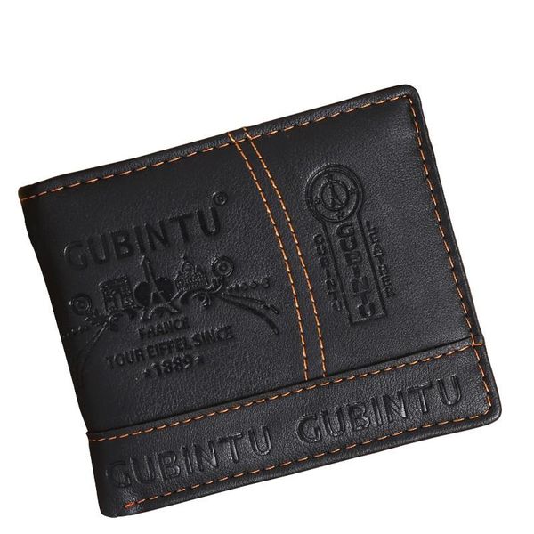 

wallets 2021 gubintu leather men wallet clutch bags card holders fashion coin purse money solid male portfolio classic black billetera, Red;black