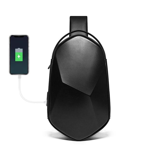 

school bags fashion messenger waterproof rhombic mechanical hard shell bag leisure&business black&camouflage shoulder