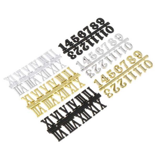 

wall clocks 6pcs hanging clock diy numerals arabic number roman accessories