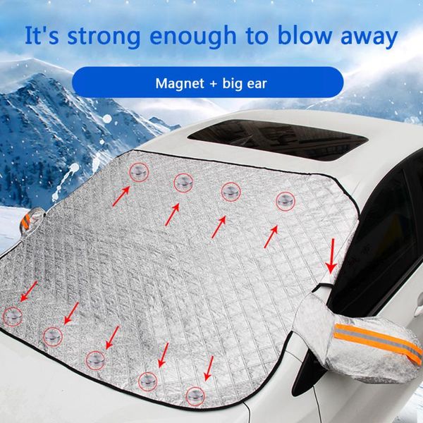 

magnetic snow cover car suv sun visor shade protector winter summer windshield outdoor personal parts protection sunshade