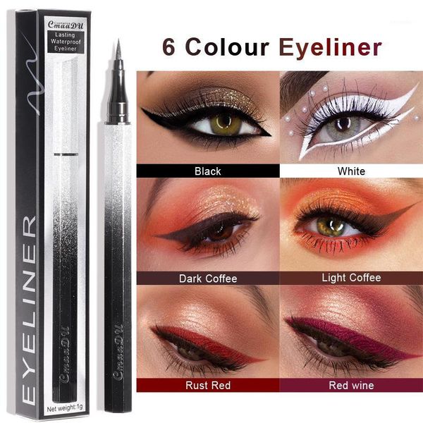

cmaadu cat eye matte eyeliner long-lasting waterproof sweat-proof quick dry not blooming liquid 12 colors makeup1
